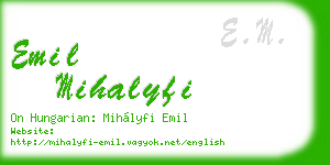 emil mihalyfi business card
